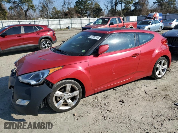 2014 Hyundai Veloster z VIN KMHTC6AD3EU217143, wystawiony jako Copart lot #43716395 z przebiegiem 137 865 mil mil oraz Szkoda całkowita • Salvage title. Historia ofert i sprzedaży dostępna na DreamBid. Obrazek 1.