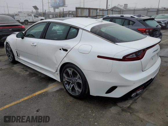 2020 Kia Stinger GT-Line with VIN KNAE15LA8L6083745, listed as a Copart auction lot 86172654 with 24,135 mi miles and Salvage Title. Bid and sale history available at carsss.com. Image 2.