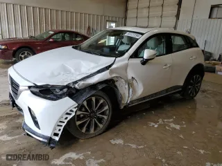 2019 Mazda CX-3 Grand Touring with VIN JM1DKDD73K0424317, listed as a Copart auction lot 55127294 with 66,200 mi miles and Salvage Title. Bid and sale history available at carsss.com. Image 1.