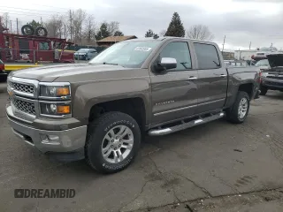 2014 Chevrolet Silverado 1500 LTZ with VIN 3GCUKSEC3EG513241, listed as a Copart auction lot 47642955 with 96,261 mi miles and Salvage Title. Bid and sale history available at DreamBid. Image 1.