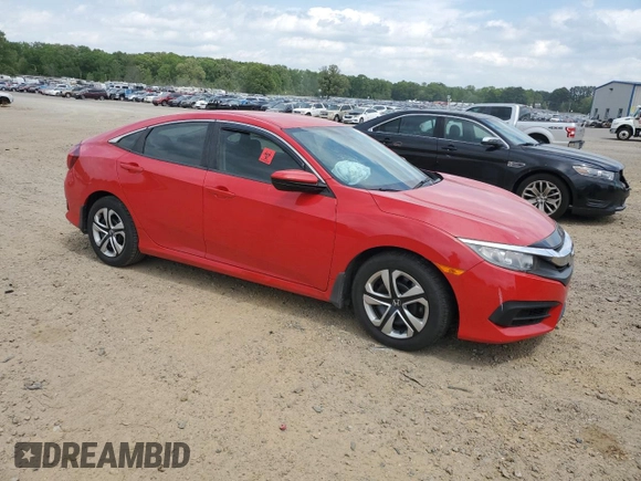 2017 Honda Civic LX with VIN 2HGFC2F51HH557198, listed as a Copart auction lot 53792675 with 57,311 mi miles and Clean Title. Bid and sale history available at DreamBid. Image 4.