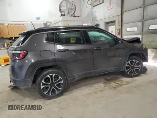 2022 Jeep Compass High Altitude with VIN 3C4NJDCB0NT103601, listed as a Copart auction lot 46914975 with 30,221 mi miles and Salvage Title. Bid and sale history available at DreamBid. Image 3.