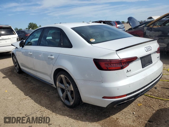 2019 Audi A4 Prestige with VIN WAUFNAF43KA002217, listed as a Copart auction lot 57820274 with 22,306 mi miles and Salvage Title. Bid and sale history available at carsss.com. Image 2.