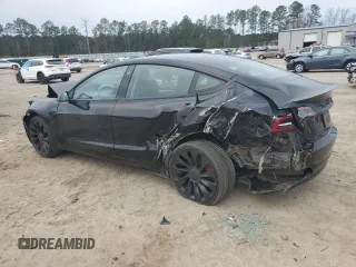 2022 Tesla Model 3 Performance with VIN 5YJ3E1EC1NF267857, listed as a Copart auction lot 88029995 with 38,080 mi miles and Salvage Title. Bid and sale history available at DreamBid. Image 2.