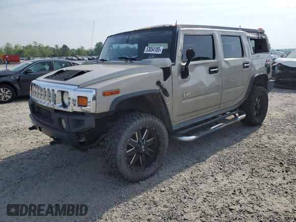 2004 Hummer H2 with VIN 5GRGN23U74H117378, listed as a Copart auction lot 53054185 with 117,378 mi miles and Clean Title. Bid and sale history available at carsss.com. Image 1.