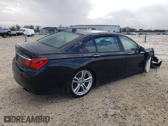 2015 BMW 7 Series 750Li with VIN WBAYE8C50FD782454, listed as a Copart auction lot 85290474 with 0 mi miles and Salvage Title. Bid and sale history available at carsss.com. Image 3.