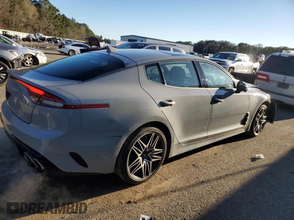 2023 Kia Stinger GT2 with VIN KNAE55LC9P6131538, listed as a Copart auction lot 45376575 with 13,866 mi miles and Salvage Title. Bid and sale history available at DreamBid. Image 3.