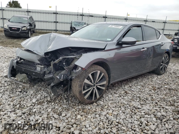 2019 Nissan Altima 2.5 Platinum with VIN 1N4BL4FW4KN305063, listed as a Copart auction lot 80710064 with 75,800 mi miles and Salvage Title. Bid and sale history available at carsss.com. Image 1.