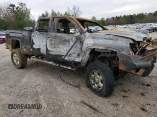 2015 GMC Sierra 2500HD available WiFi Denali with VIN 1GT120EG1FF553041, listed as a Copart auction lot 45134925 with 0 mi miles and Salvage Title. Bid and sale history available at carsss.com. Image 4.