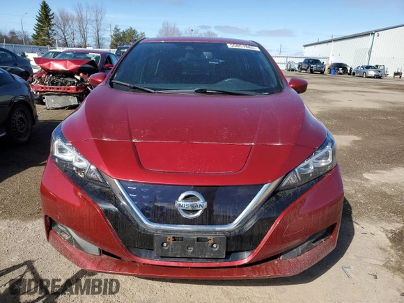 2018 Nissan LEAF S with VIN 1N4AZ1CP0JC316190, listed as a Copart auction lot 55057885 with 116,384 mi miles and Salvage Title. Bid and sale history available at DreamBid. Image 5.