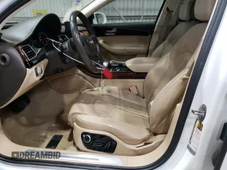 2014 Audi A8 4.0T with VIN WAUR2AFD1EN005555, listed as a Copart auction lot 55664075 with 170,188 mi miles and Salvage title. Bid and sale history available at DreamBid. Image 7.