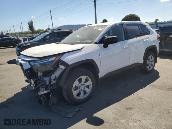 2024 Toyota RAV4 LE with VIN 2T3H1RFV9RC299215, listed as a Copart auction lot 49764535 with 7,316 mi miles and Salvage Title. Bid and sale history available at carsss.com. Image 1.