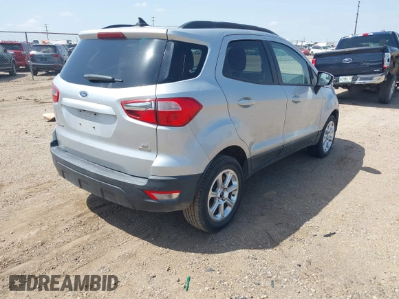 2019 Ford EcoSport SE with VIN MAJ3S2GE0KC307194, listed as a IAAI auction lot 42113858 with 47,479 mi miles and . Bid and sale history available at DreamBid. Image 4.