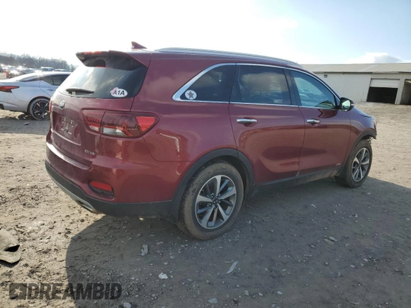 2019 Kia Sorento EX with VIN 5XYPHDA57KG458060, listed as a Copart auction lot 45328265 with 97,676 mi miles and Salvage Title. Bid and sale history available at DreamBid. Image 3.