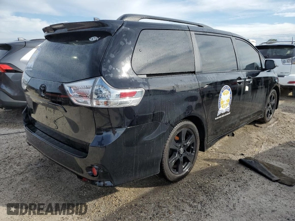 2020 Toyota Sienna SE with VIN 5TDXZ3DC8LS082037, listed as a Copart auction lot 74710964 with 36,787 mi miles and Non Repairable. Bid and sale history available at carsss.com. Image 3.