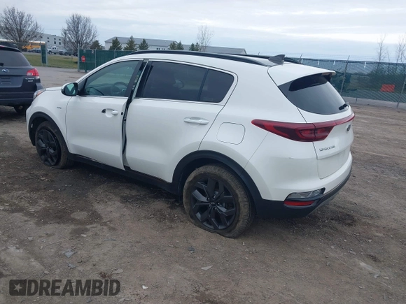 2020 Kia Sportage S with VIN KNDP6CAC0L7833915, listed as a IAAI auction lot 41940692 with 55,005 mi miles. Bid and sale history available at carsss.com. Image 3.