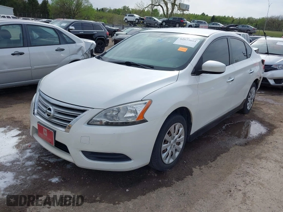 2014 Nissan Sentra S with VIN 3N1AB7AP1EL692463, listed as a IAAI auction lot 42035053 with 63,749 mi miles and . Bid and sale history available at DreamBid. Image 17.