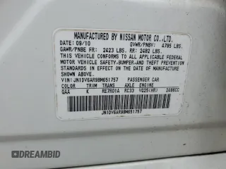 2011 Infiniti G25 x with VIN JN1DV6AR9BM651757, listed as a Copart auction lot 88304755 with 163,430 mi miles and Salvage Title. Bid and sale history available at DreamBid. Image 12.