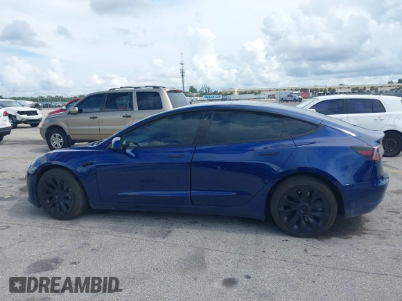2022 Tesla Model 3 with VIN 5YJ3E1EA4NF191808, listed as a IAAI auction lot 39564406 with 6,756 mi miles. Bid and sale history available at carsss.com. Image 14.