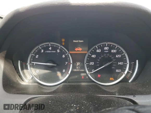 2017 Acura TLX V6 w/Technology Pkg with VIN 19UUB3F50HA002421, listed as a Copart auction lot 49846235 with 105,391 mi miles and Salvage title. Bid and sale history available at DreamBid. Image 9.