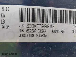 2016 Dodge Charger R/T with VIN 2C3CDXCT5GH266155, listed as a IAAI auction lot 41768778 with 210,430 mi miles. Bid and sale history available at carsss.com. Image 9.