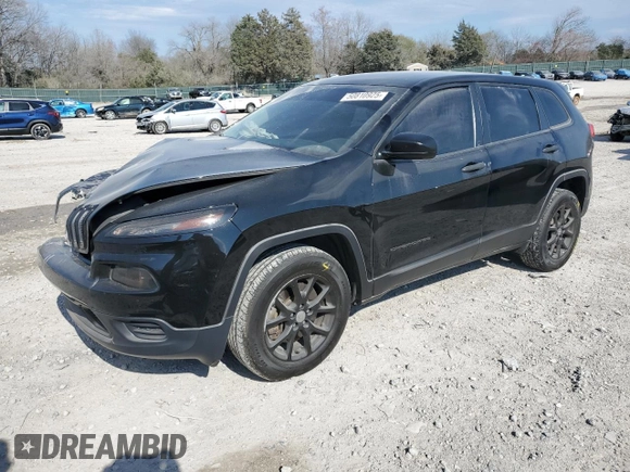 2017 Jeep Cherokee Sport with VIN 1C4PJMAB4HD220703, listed as a Copart auction lot 50810925 with 88,733 mi miles and Salvage title. Bid and sale history available at DreamBid. Image 1.