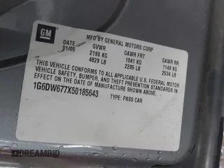2005 Cadillac STS z VIN 1G6DW677X50185643, wystawiony jako IAAI lot #41730111 z przebiegiem 218 764 mil mil oraz . Historia ofert i sprzedaży dostępna na DreamBid. Obrazek 9.