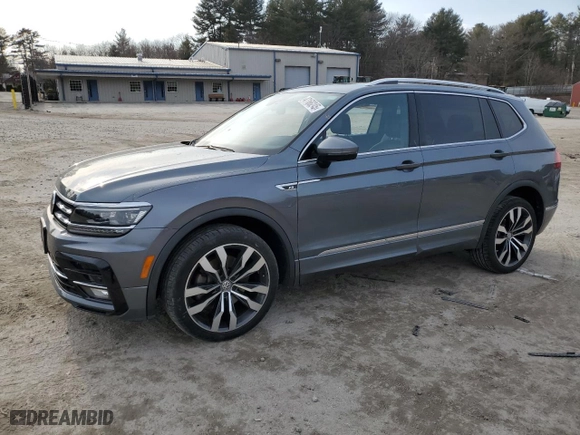 2020 Volkswagen Tiguan SEL Premium R-Line with VIN 3VV4B7AX5LM173290, listed as a Copart auction lot 47166245 with 49,138 mi miles and Salvage Title. Bid and sale history available at carsss.com. Image 1.