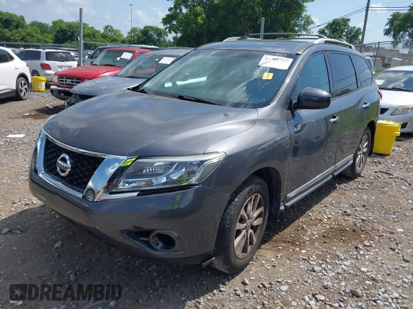 2013 Nissan Pathfinder Platinum with VIN 5N1AR2MM2DC621744, listed as a IAAI auction lot 42568157 with 172,806 mi miles and . Bid and sale history available at DreamBid. Image 2.
