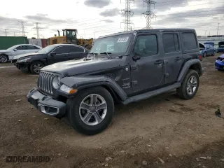 2020 Jeep Wrangler Unlimited Sahara with VIN 1C4HJXEN8LW126847, listed as a Copart auction lot 43704385 with 47,092 mi miles and Salvage Title. Bid and sale history available at carsss.com. Image 1.