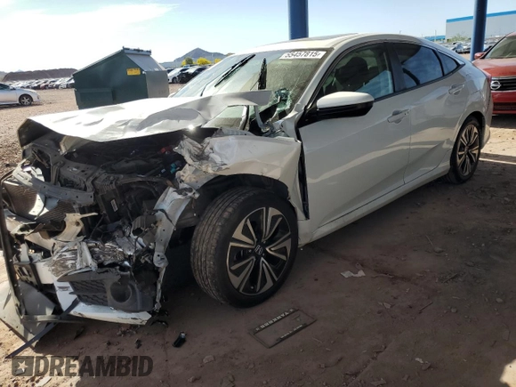 2018 Honda Civic EX-L z VIN JHMFC1F73JX036221, wystawiony jako Copart lot #55457815 z przebiegiem 81 368 mil mil oraz Szkoda całkowita • Salvage title. Historia ofert i sprzedaży dostępna na DreamBid. Obrazek 1.