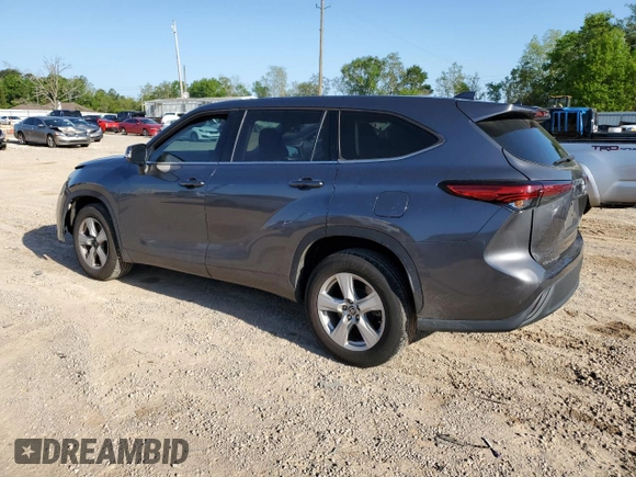 2021 Toyota Highlander L with VIN 5TDCZRAH7MS534966, listed as a Copart auction lot 51899805 with 154,645 mi miles and Salvage title. Bid and sale history available at DreamBid. Image 2.