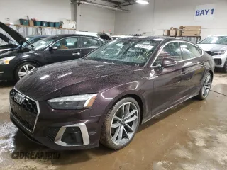 2021 Audi A5 Sportback S line Premium Plus with VIN WAUFACF56MA025896, listed as a Copart auction lot 46140244 with 39,531 mi miles. Bid and sale history available at carsss.com. Image 1.