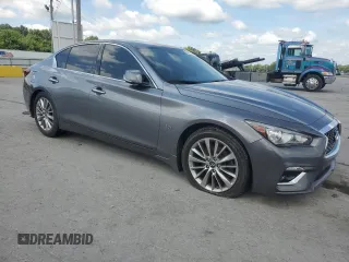 2018 Infiniti Q50 Luxe with VIN JN1EV7AR2JM610413, listed as a Copart auction lot 65222265 with 111,670 mi miles and Clean title. Bid and sale history available at DreamBid. Image 4.