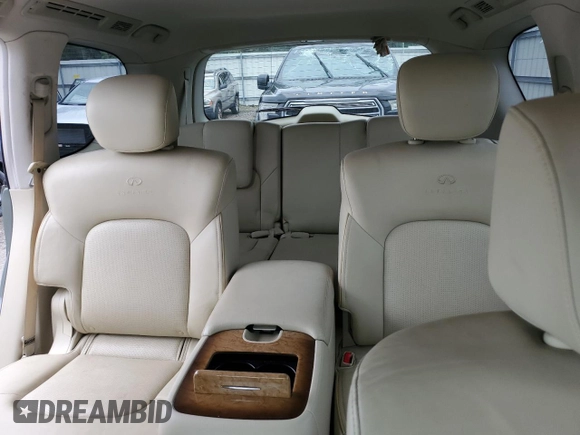 2011 Infiniti QX56 7-passenger with VIN JN8AZ2NE8B9006786, listed as a Copart auction lot 81556984 with 164,074 mi miles and Non Repairable. Bid and sale history available at carsss.com. Image 10.