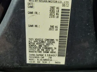 2013 Nissan Altima 3.5 SL with VIN 1N4BL3AP6DC138407, listed as a Copart auction lot 47184305 with 185,223 mi miles and Salvage Title. Bid and sale history available at carsss.com. Image 12.