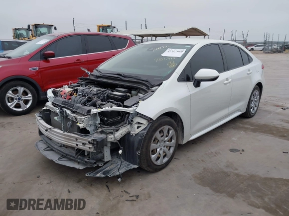 2020 Toyota Corolla LE with VIN JTDEPRAE7LJ073655, listed as a IAAI auction lot 41517910 with 83,251 mi miles. Bid and sale history available at carsss.com. Image 18.