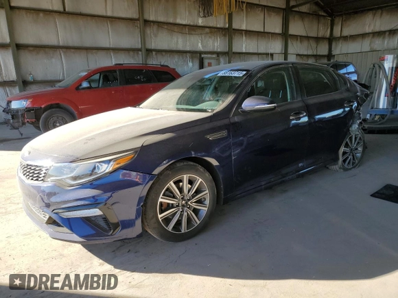 2019 Kia Optima S with VIN 5XXGT4L36KG356702, listed as a Copart auction lot 88163715 with 49,464 mi miles and Salvage Title. Bid and sale history available at carsss.com. Image 1.