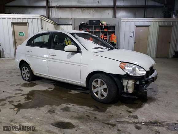 2011 Hyundai Accent GLS with VIN KMHCN4AC3BU544837, listed as a Copart auction lot 45375985 with 0 mi miles and Salvage Title. Bid and sale history available at carsss.com. Image 4.