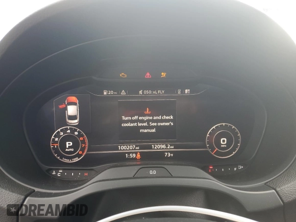 2017 Audi A3 Sedan Premium Plus with VIN WAUGUGFF3H1025145, listed as a Copart auction lot 48557725 with 100,207 mi miles and Salvage Title. Bid and sale history available at carsss.com. Image 9.