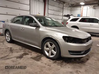 2013 Volkswagen Passat SE with VIN 1VWBP7A38DC071910, listed as a IAAI auction lot 42472626 with 90,535 mi miles and . Bid and sale history available at DreamBid. Image 1.