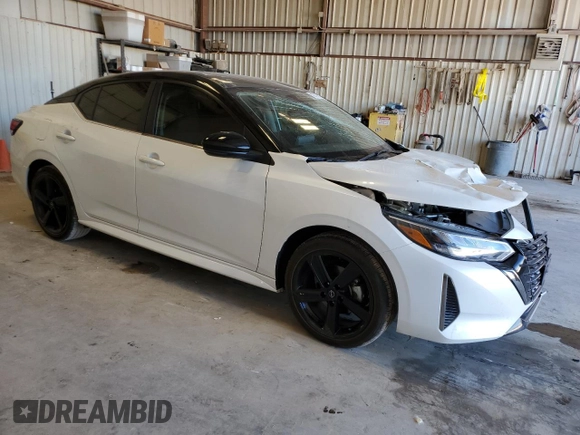2024 Nissan Sentra SR with VIN 3N1AB8DV7RY341467, listed as a Copart auction lot 43275875 with 9,577 mi miles and Salvage title. Bid and sale history available at DreamBid. Image 4.