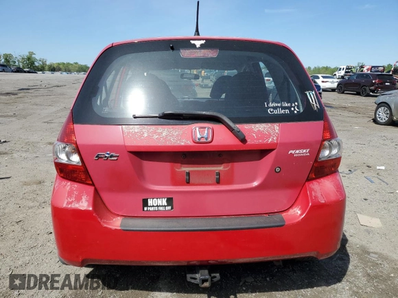 2008 Honda Fit with VIN JHMGD38498S050986, listed as a Copart auction lot 54211615 with 107,668 mi miles and Salvage Title. Bid and sale history available at carsss.com. Image 6.