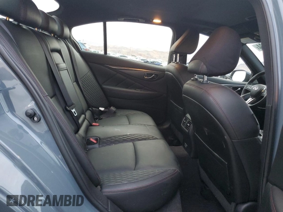 2024 Infiniti Q50 Red Sport 400 with VIN JN1FV7DPXRM660535, listed as a Copart auction lot 82416994 with 2,822 mi miles and Salvage Title. Bid and sale history available at DreamBid. Image 10.