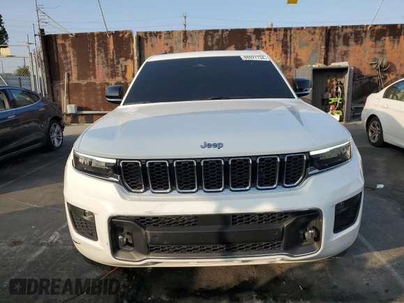 2023 Jeep Grand Cherokee Overland with VIN 1C4RJHDG8PC502208, listed as a Copart auction lot 86927734 with 53,732 mi miles and Salvage title. Bid and sale history available at DreamBid. Image 5.
