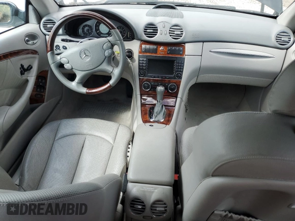 2005 Mercedes-Benz CLK 500 with VIN WDBTK75G45T035778, listed as a Copart auction lot 51510295 with 44,100 mi miles and Salvage title. Bid and sale history available at DreamBid. Image 8.