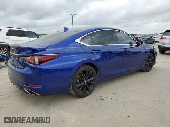 2022 Lexus ES 350 F Sport with VIN 58AGZ1B11NU130602, listed as a Copart auction lot 54929745 with 45,866 mi miles and Clean title. Bid and sale history available at DreamBid. Image 3.