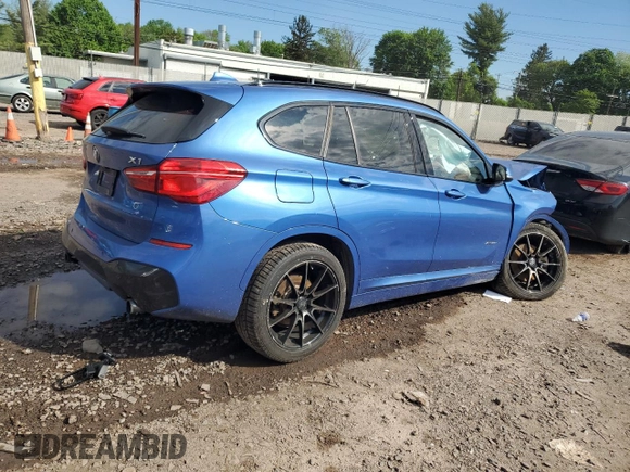 2017 BMW X1 xDrive28i with VIN WBXHT3C32H5F81460, listed as a Copart auction lot 55998515 with 123,853 mi miles and Salvage title. Bid and sale history available at DreamBid. Image 3.