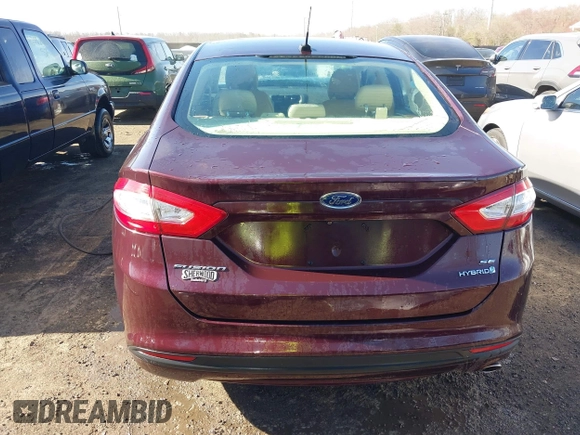 2013 Ford Fusion SE Hybrid with VIN 3FA6P0LU8DR206943, listed as a IAAI auction lot 41822643 with 141,484 mi miles. Bid and sale history available at carsss.com. Image 16.