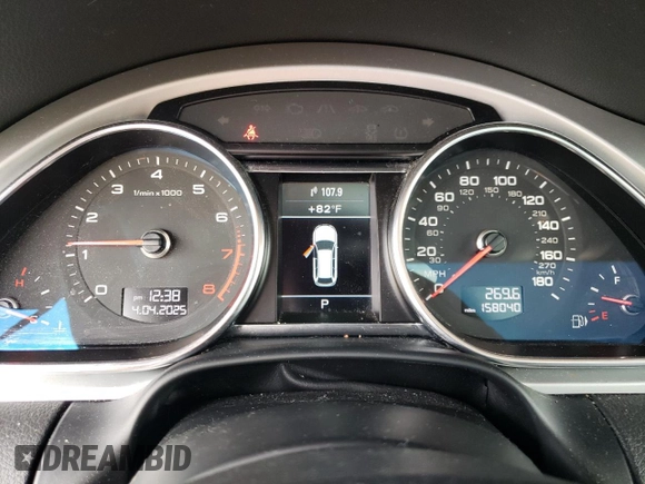 2013 Audi Q7 Premium Plus with VIN WA1LGAFE6DD012048, listed as a Copart auction lot 51781455 with 158,040 mi miles and Salvage title. Bid and sale history available at DreamBid. Image 9.